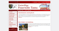 Desktop Screenshot of feuerwehr-tanna.de