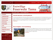 Tablet Screenshot of feuerwehr-tanna.de